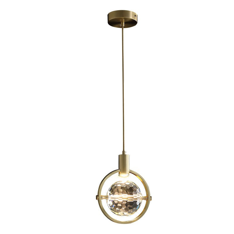 Modern ring kristall LED taklampa Carvallo