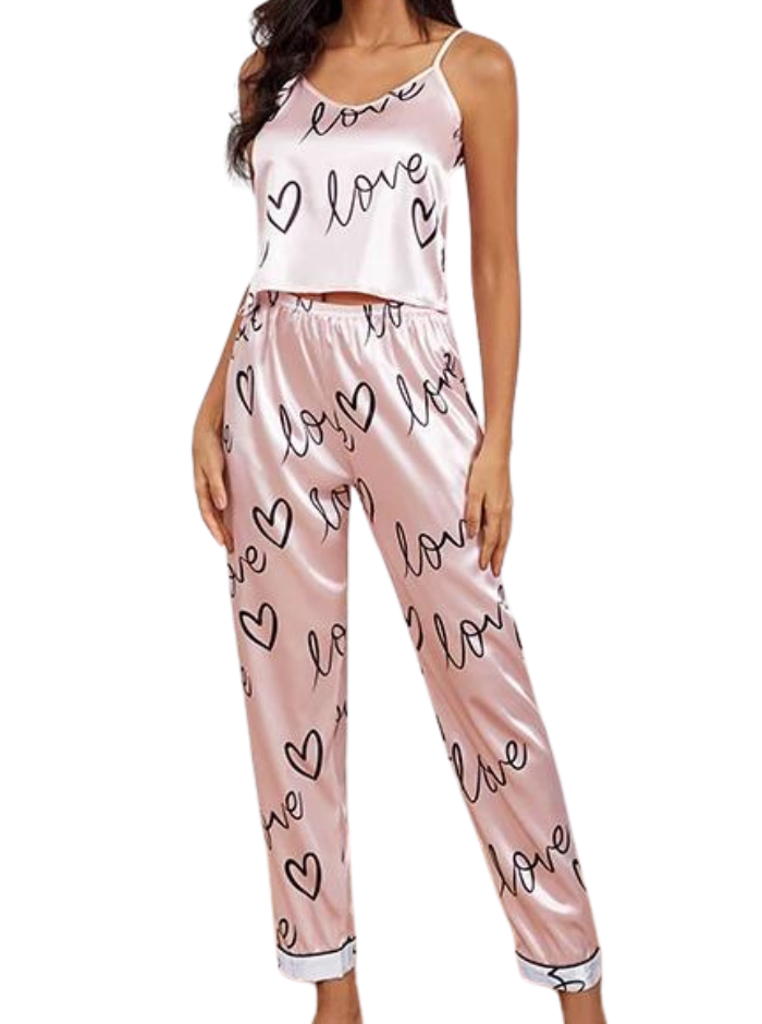 Pyjamasset i satin för kvinnor Hemnix