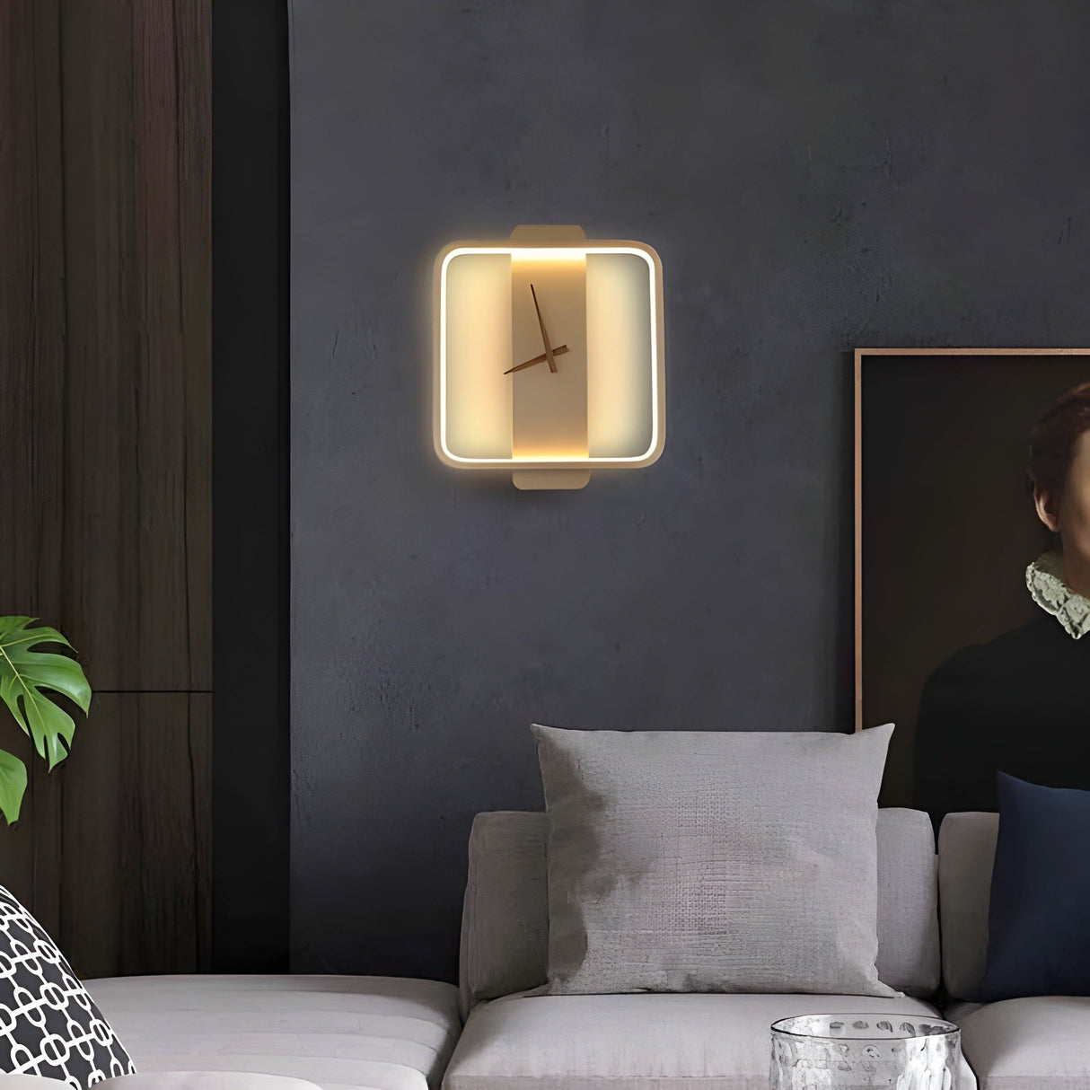 TimeLight - Modern justerbar LED-vägglampa i klockform Carvallo