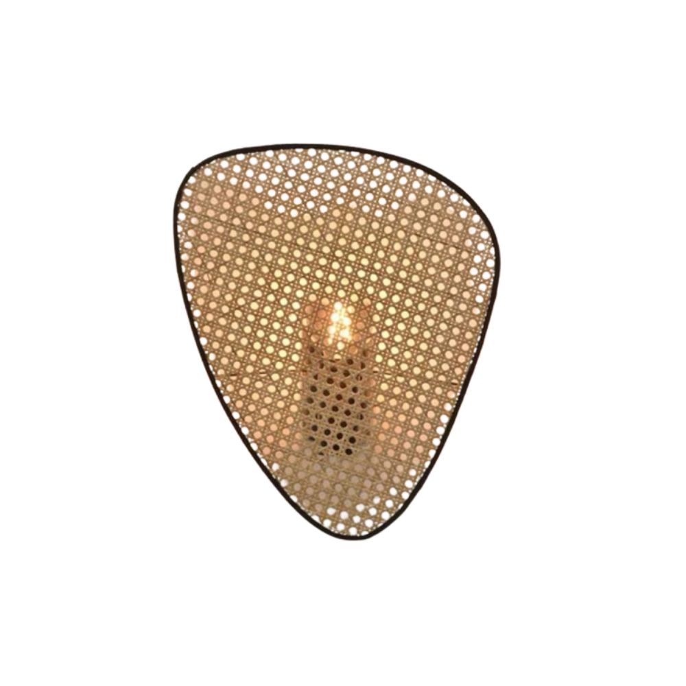 Carvallo – Stilig vägglampa med vävd skärm och mjuk omgivande belysning Carvallo