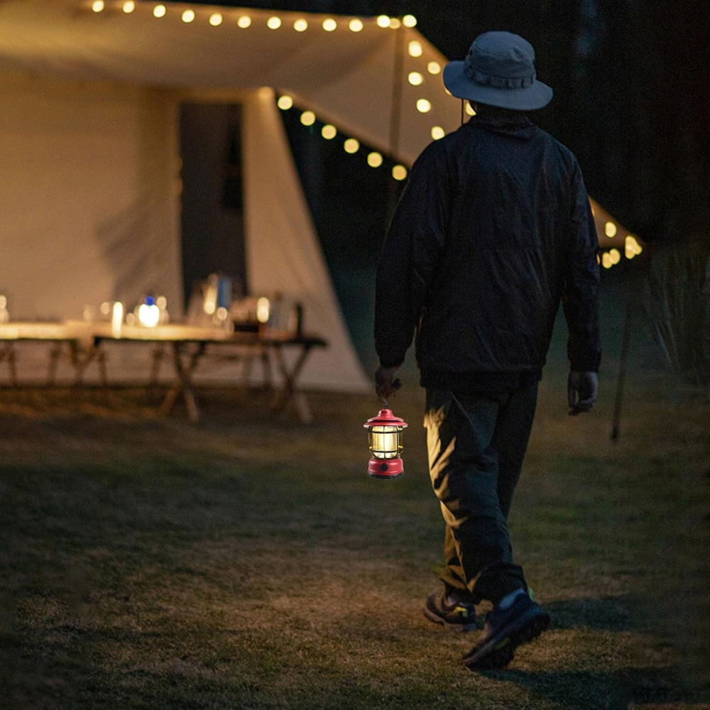RetroFlame - Vintage LED lykta för utomhusäventyr Carvallo