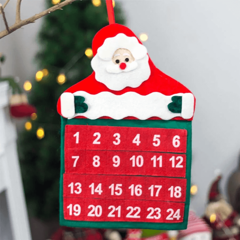 Nedräkning Jul Adventskalender i Tyg - Jultomte 24 Dagar-Jul-BB-Hemnix
