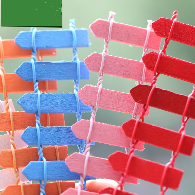 Miniatyr trädgårdsgärde i trä – Färgglad dekoration för feuträdgård och modellbygge Carvallo