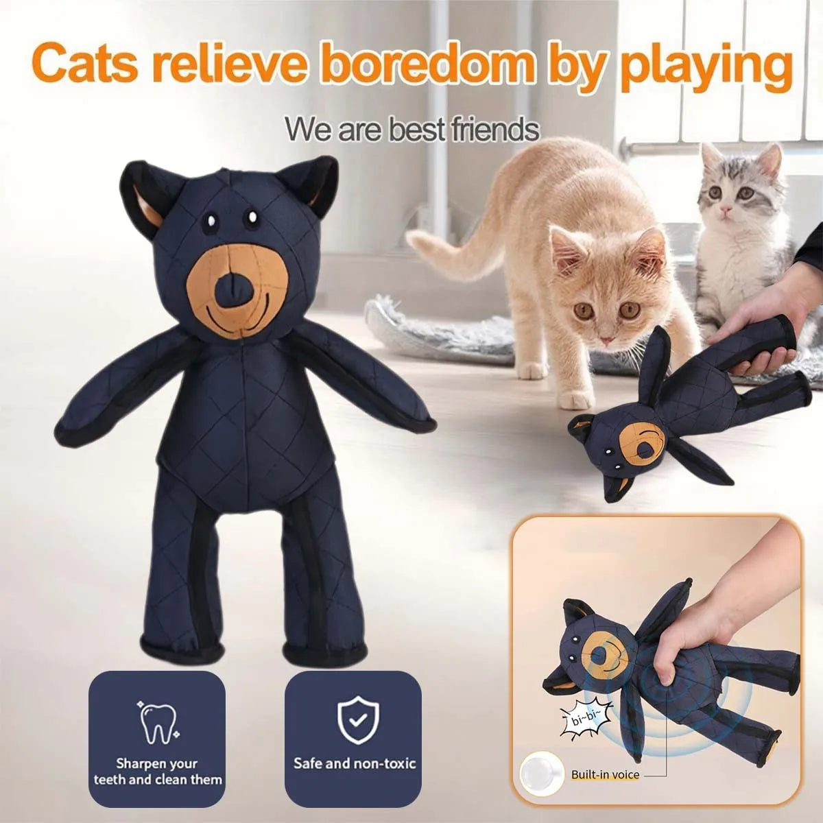 Indestructibla & Interaktiva Björn Hundleksaker För Tunga Tuggar Carvallo