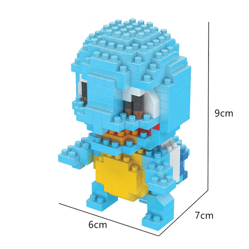 Poke Karaktärs Nanoblocks Anime Byggklossar-Byggsats-BB-Squirtle-Hemnix