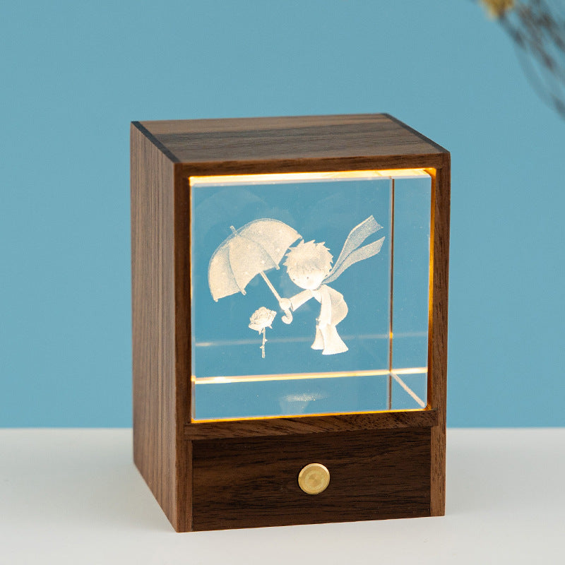 Modern träkub LED-bordslampa – Dimbar Ambient Night Light MILA Sverige