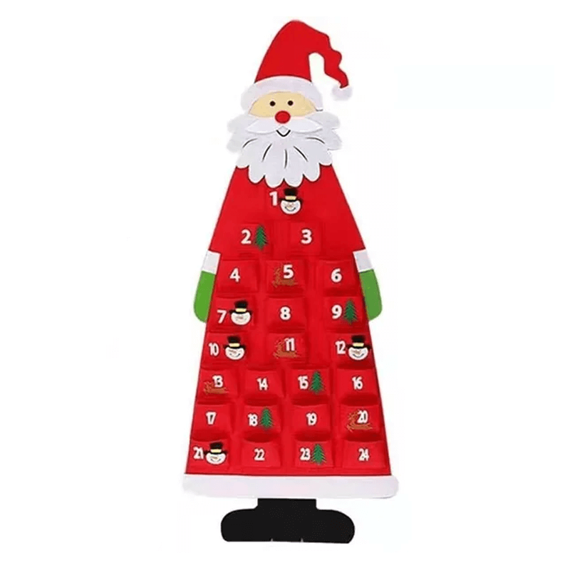 Jultome Snögubbe Advent Hängande Kalender Med 24-Fack-Jul-BB-Stil 1-Hemnix