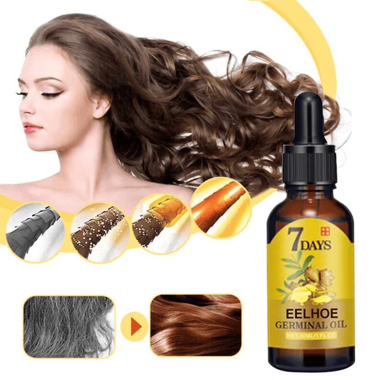 Naturlig Ingefära Hårtillväxtsolja-Beauty-Hemnix-Hemnix