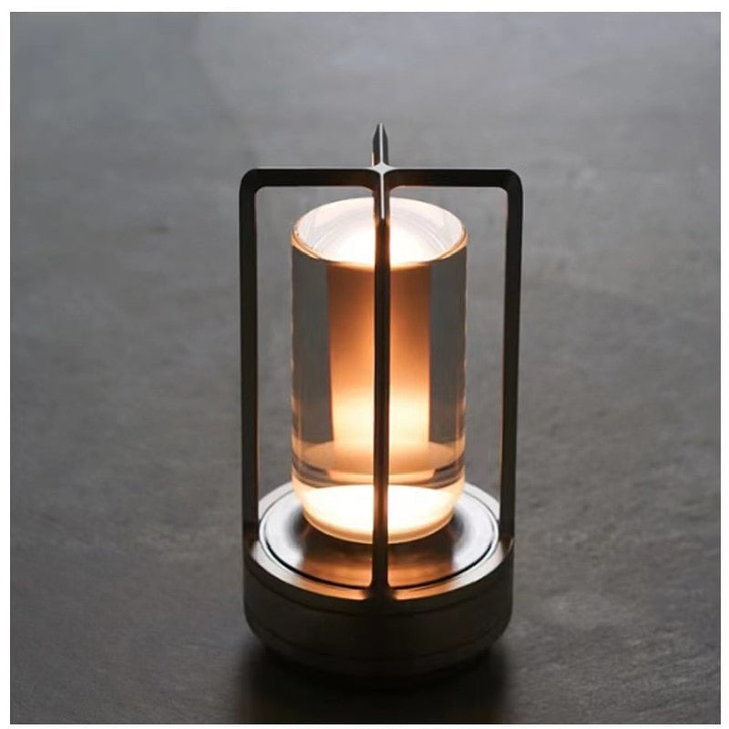 Kompakt Uppladdningsbar Dimbar Skrivbordslampa - Tidlös design utan snörning-Lights-Hemnix-Svart-Hemnix