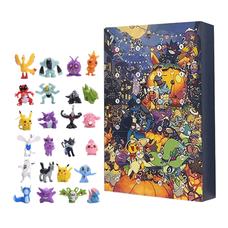 Poke Jul Adventskalender Mysterieskrin - 24st Figurer-Jul-BB-Stil A-Hemnix
