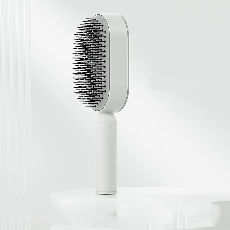 Självrengörande Hårborste One Click-Personligt-BB-Vit-Hemnix