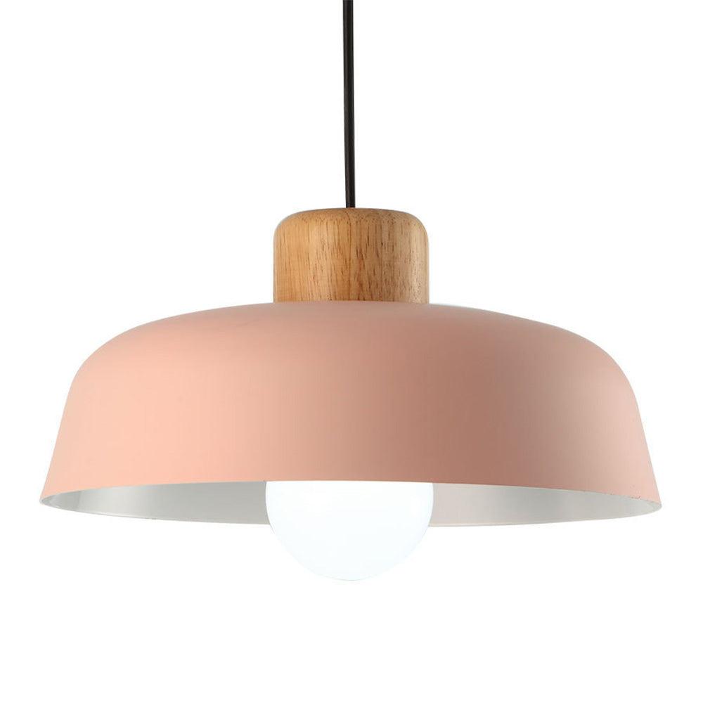 Nordic Creative Pendant Light | Naturligt Trä & Aluminium | Modern Hemljus | 11.81 x 5.51 in | Brick by Brick Carvallo