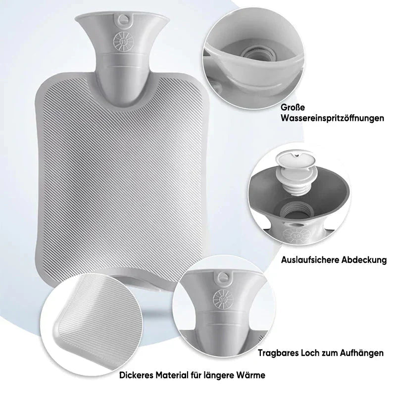 Carvallo – Återfyllningsbar plyschvärmeflaska med höftkudde Carvallo