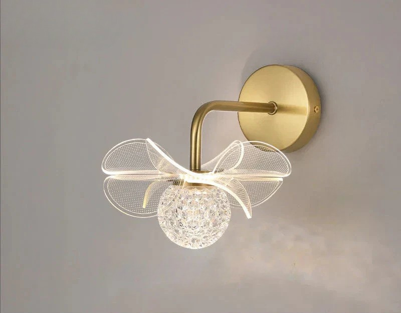 BloomGlow - Modern Blom Vägglampa med LED Belysning Carvallo