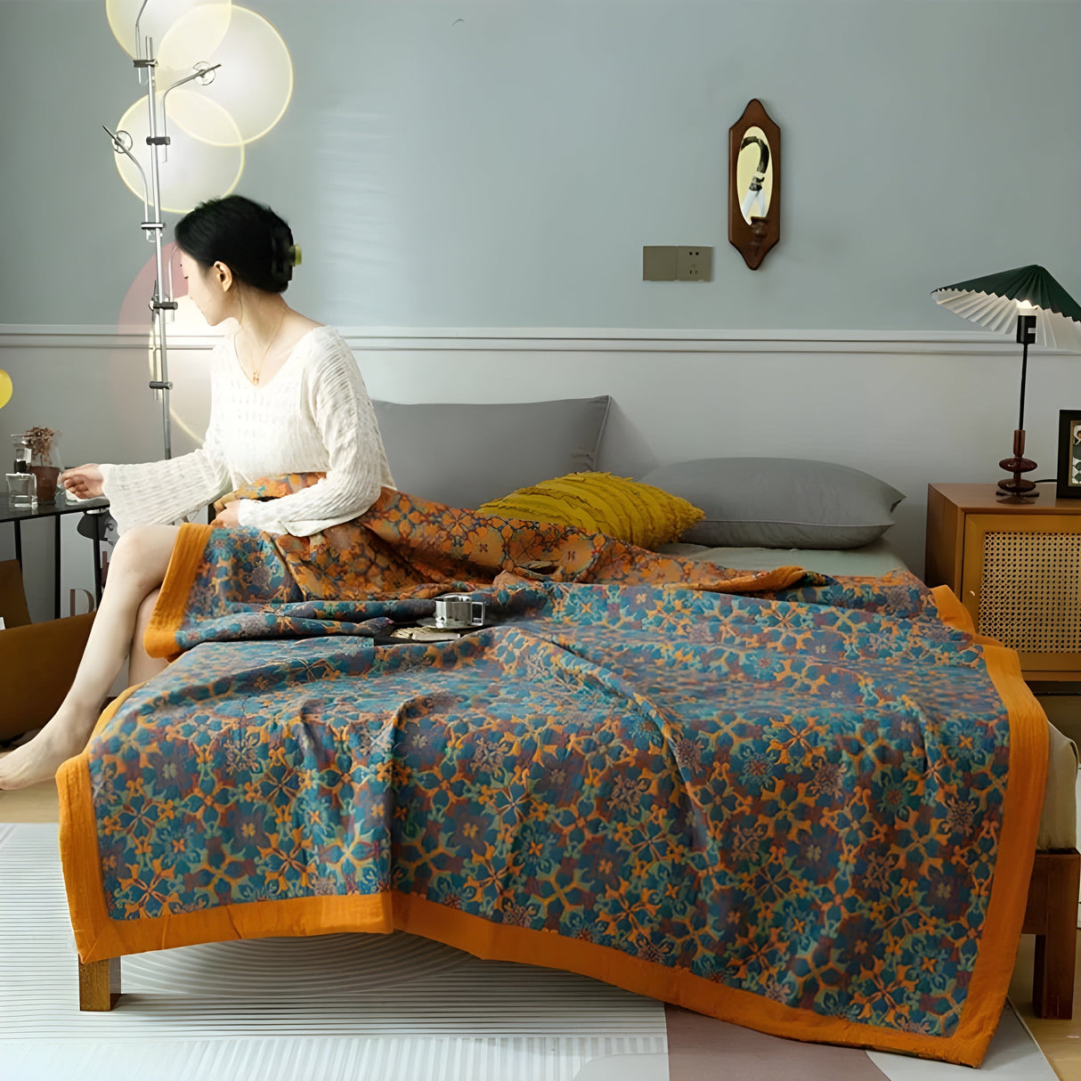 EthniWeave Filt – Dekorativ bomulls-ethno-filt Carvallo