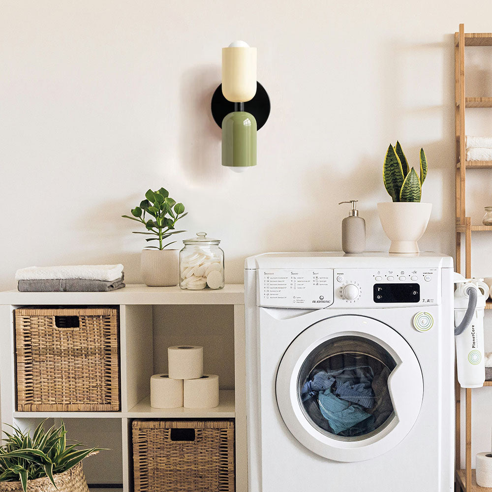 Modern Vintage Dubbelhuvud Utility Room Vägglampa - Stylistisk Belysning för Samtida Utrymmen Carvallo