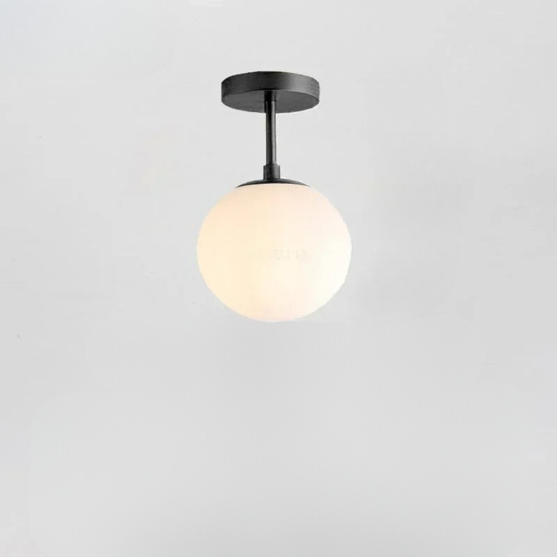Nordic LED taklampa i glas - elegant vit boll för alla rum MILA Sverige