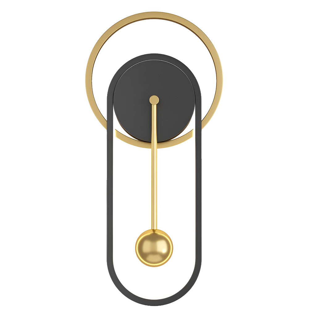 Väggklocka | Led-ljus | Tyst rörelse | Ambient glöd | Kreativ modern design Carvallo