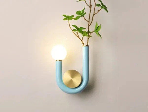 PinkLume – Modern U-formad LED Vägglampa för Sovrum & Barnrum Carvallo