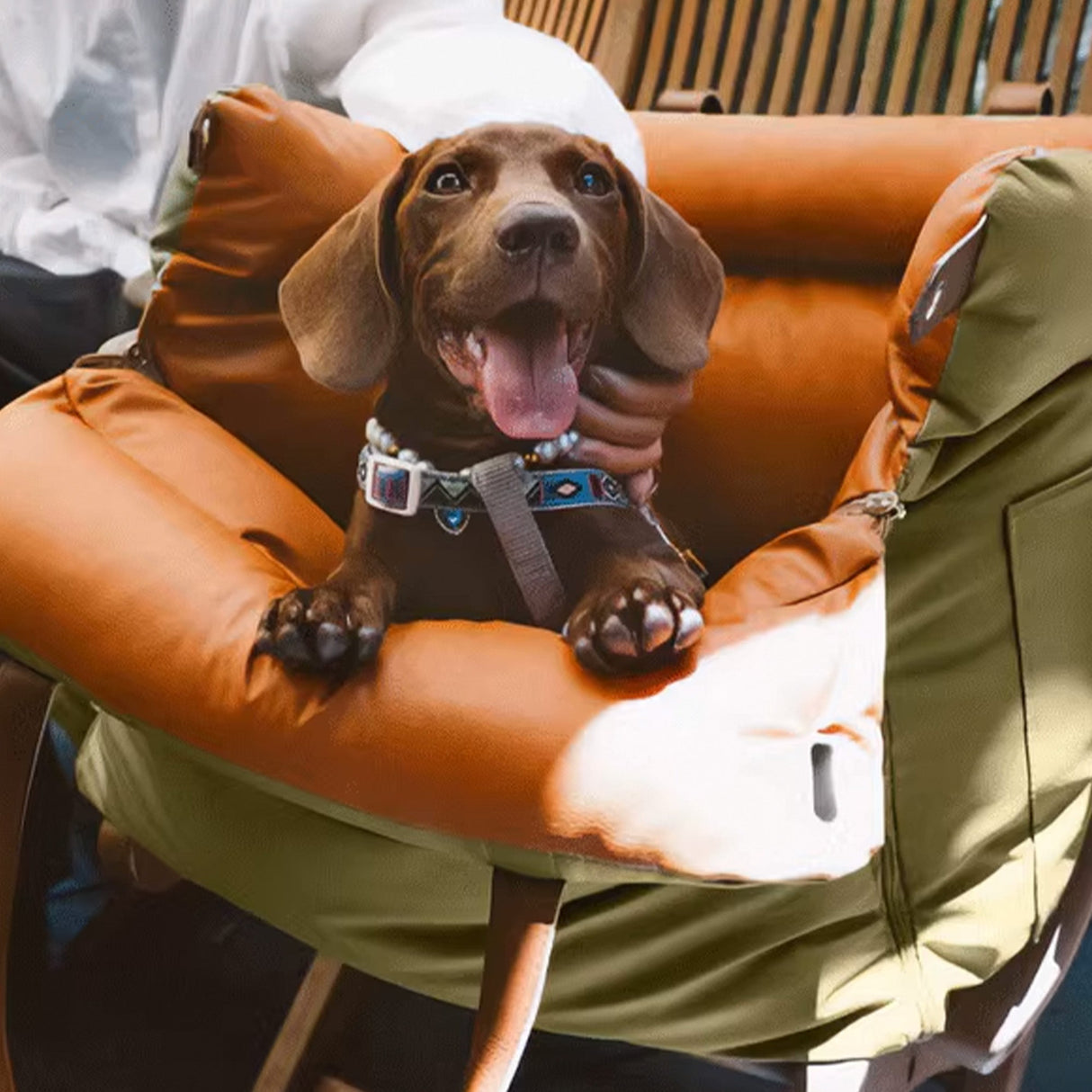 Faux läder hundbooster säng – Stilig, säker och bekväm Carvallo