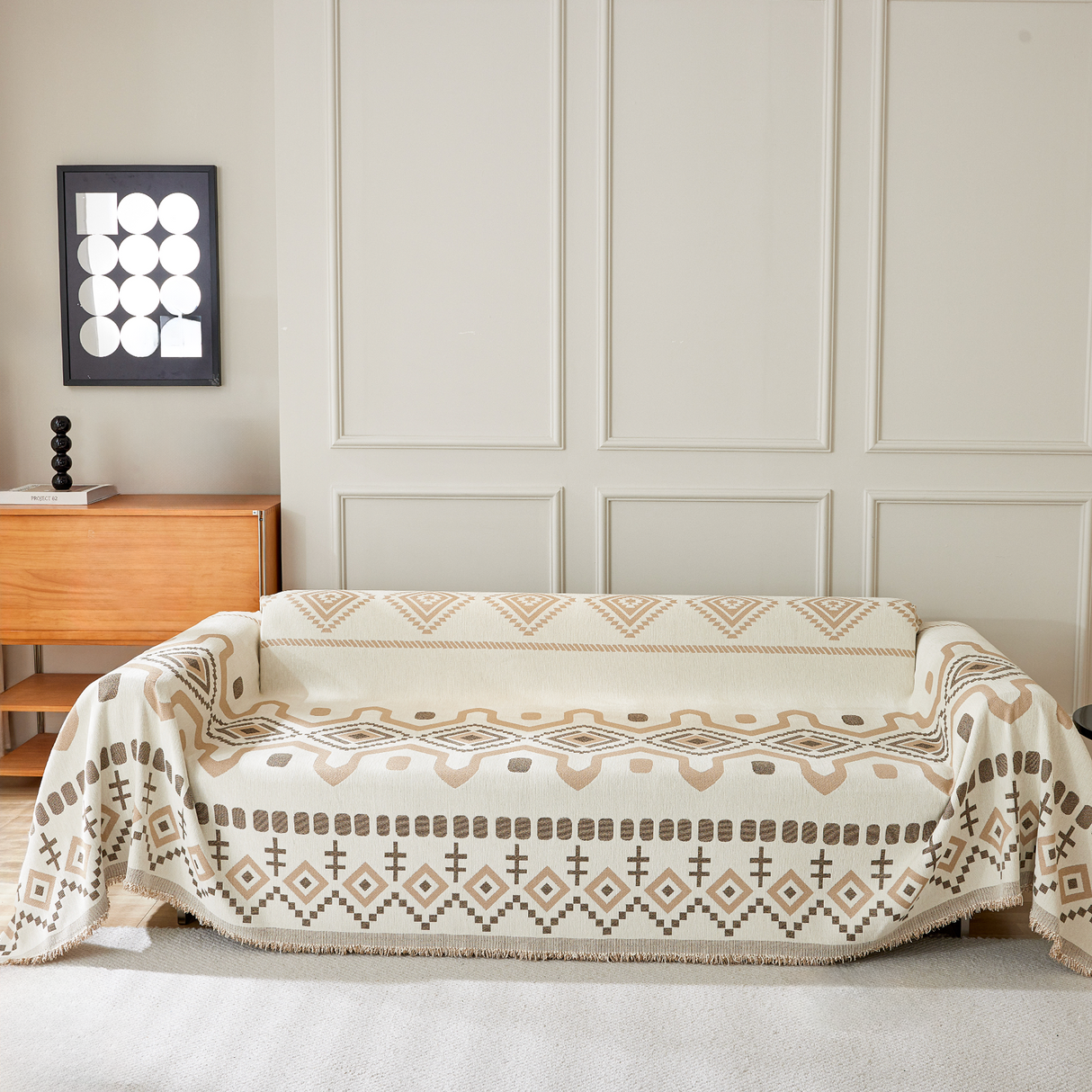 Geometrisk Boho Sofföverdrag - Modern, Stilig & Hållbar Soffa Skydd Carvallo
