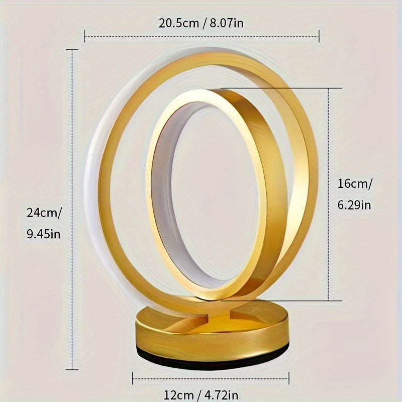 LumiSunset - Modern Metallbordslampa, USB-drivet, Dimbar Skrivbordslampa Carvallo