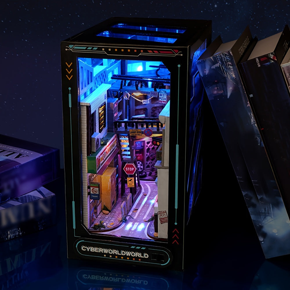 Cyberpunk DIY Stugkit – 3D Modell för Heminredning med Belysning Carvallo