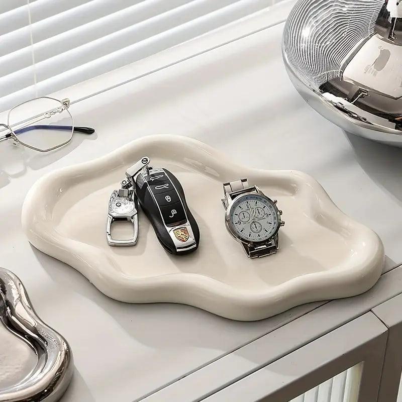 Carvallo Smyckeskål | Molnform av keramik | Stilfull förvaring för ringar, nycklar & accessoarer Carvallo