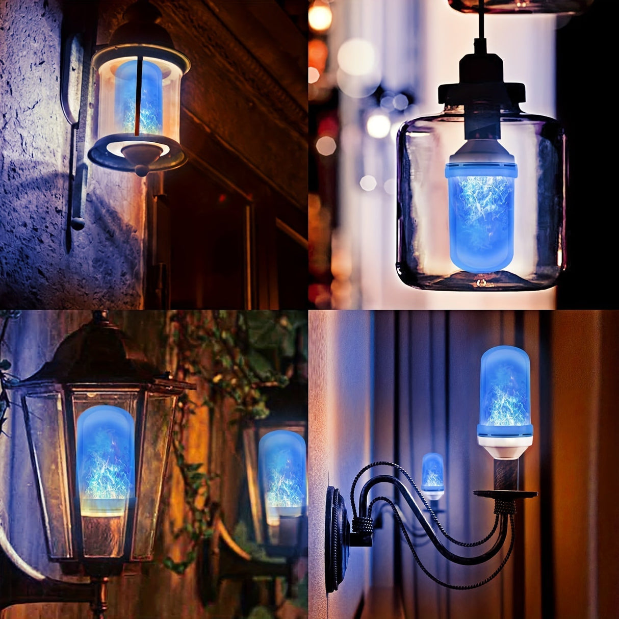 FlameGlow LED-lampor - Magisk flammeffekt i två Carvallo