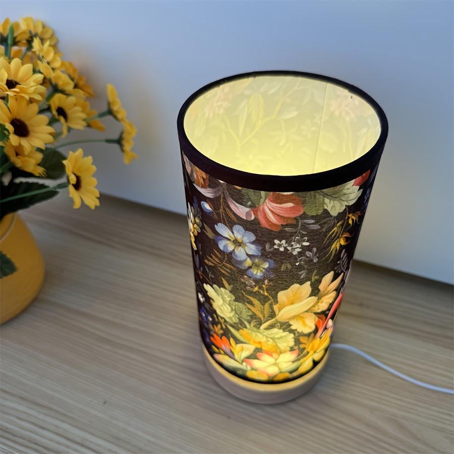 GlowWood - Fantasifull LED Bordslampa med Träbas Carvallo