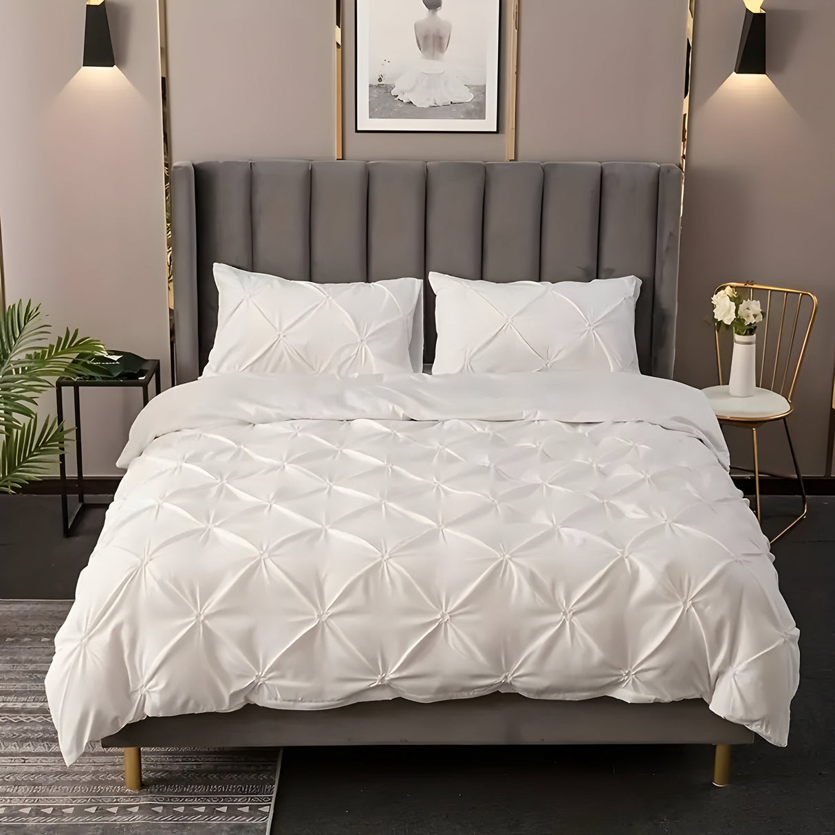 CloudLoom Duvet Set - Kneifen Rynkade Filtäckes Set Carvallo