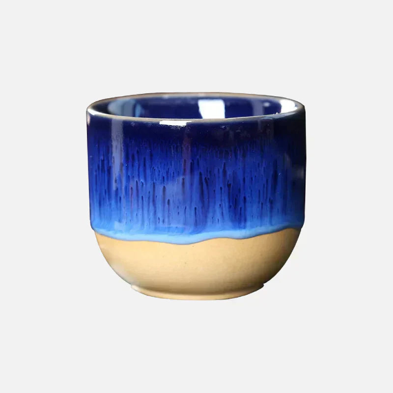 Handgjord keramikmugg – Blå-glaserad teskål Carvallo