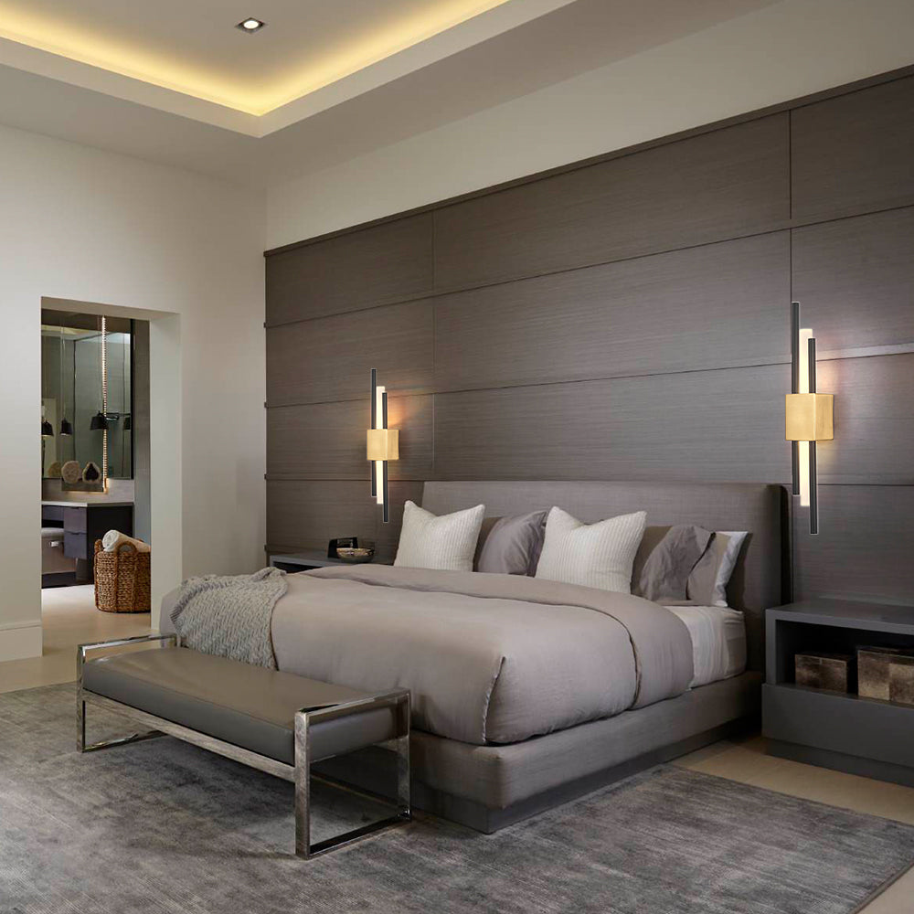 Stilren Vägglampa | 19.7″ | Järn Akryl | LED Vägglampa | 3‑Färgsomkopplare | Brick by Brick Carvallo