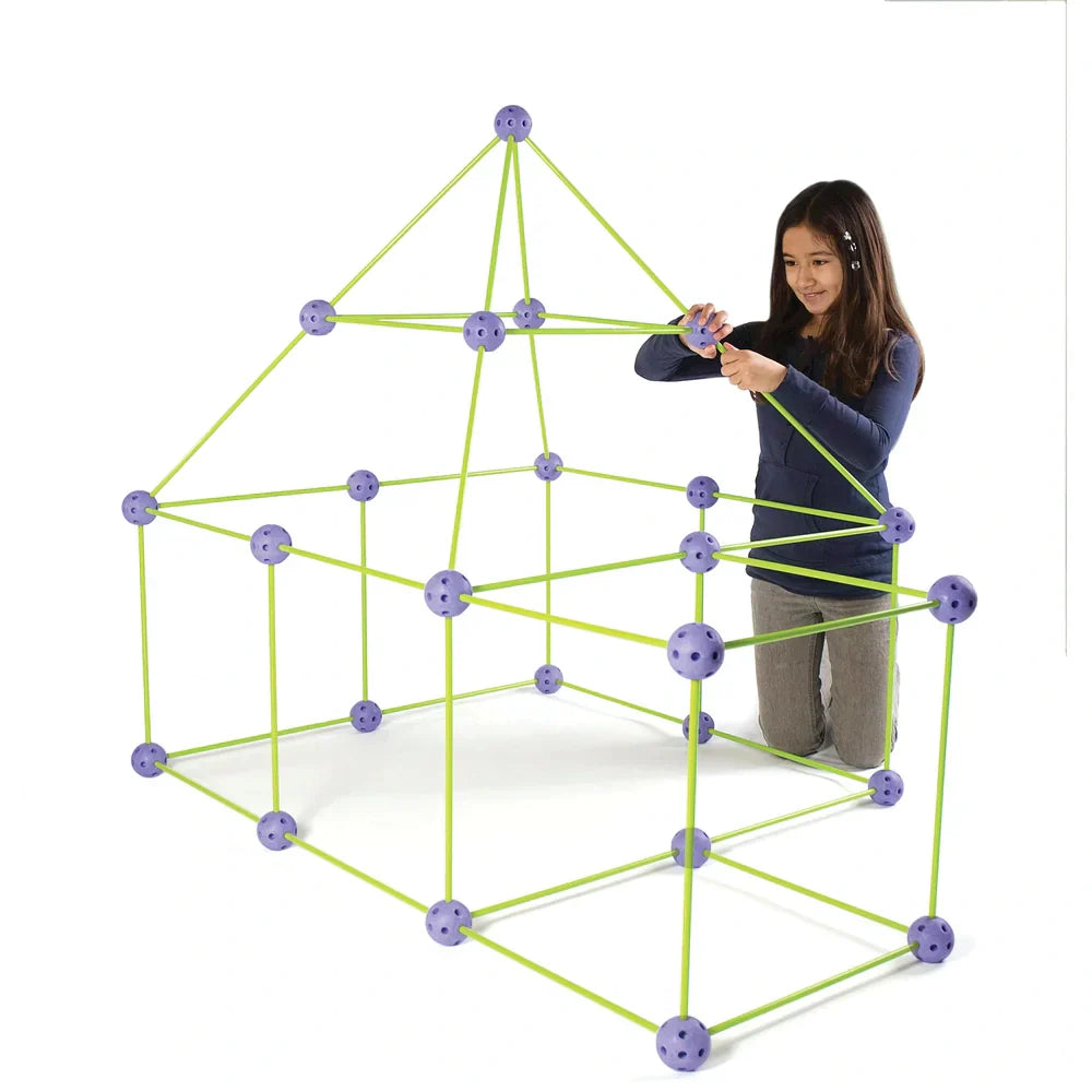 Barns Byggsats för Ljusande Fort och Tält Plast Gummi Hemnix