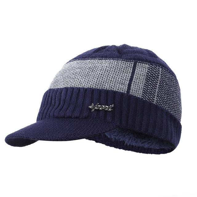 UrbanEdge® Stickad Keps + Touch-Handskar-Hemnix-1st Marinblå + touchhandskar för 299kr-Hemnix