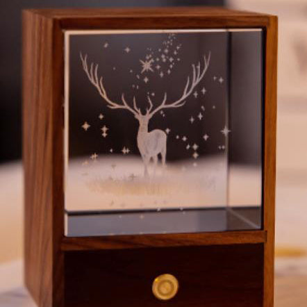 Modern träkub LED-bordslampa – Dimbar Ambient Night Light MILA Sverige