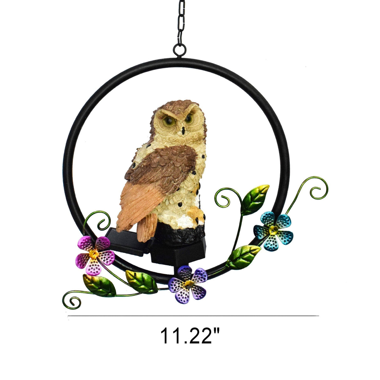 OwlGlow – Rustik solcelldriven trädgårdshänglampa med realistisk uggledesign Carvallo