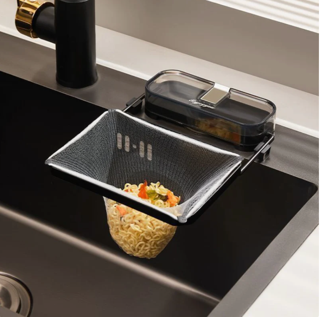 MULTIFUNKTIONELL KÖKSSIL-VaruZ-Svart-Kökssil + 50 nätpåsar-Köp 1-Hemnix