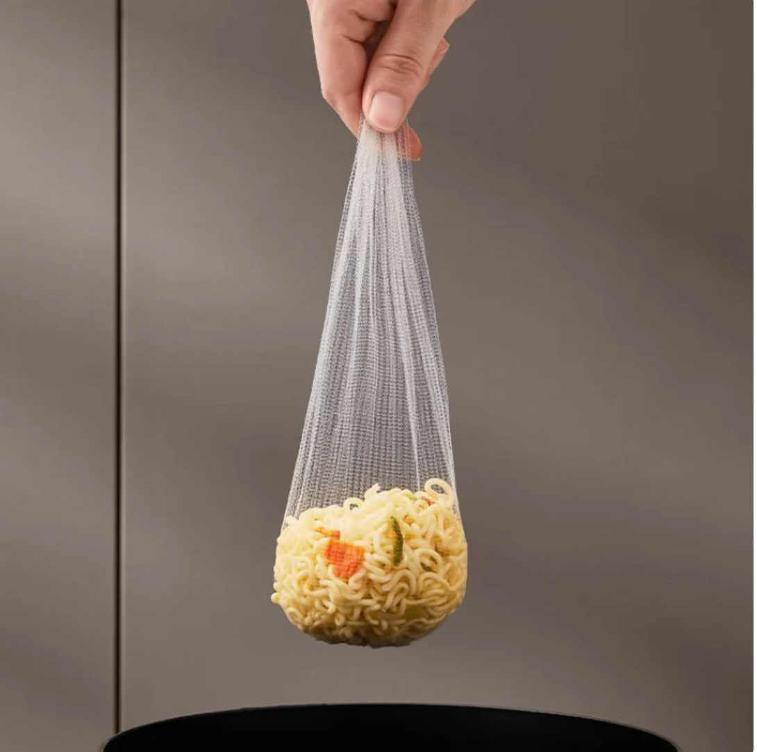 MULTIFUNKTIONELL KÖKSSIL-VaruZ-Vit-50 Nätpåsar-Köp 1-Hemnix