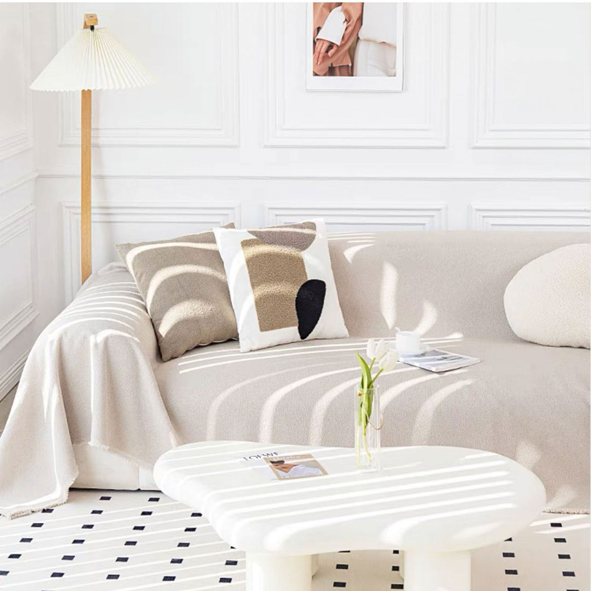 Mysig vinterstil sofföverdrag - Modern, stilren och hållbar soffskydd Carvallo