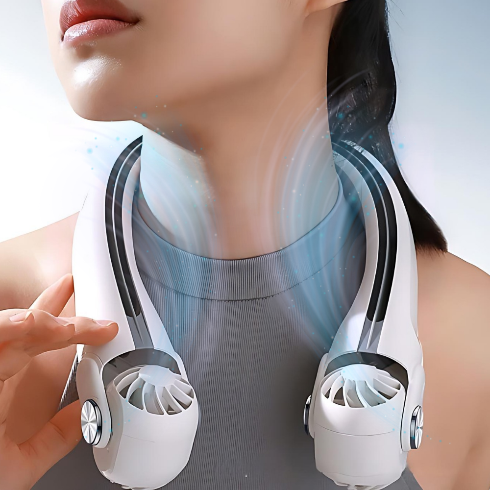 Luxora Bärbar Uppladdningsbar Sommar Resekylfläkt för Nacken Carvallo