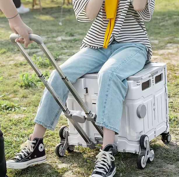 Hopfällbar Dragvagn med Trappklättrare-VaruZ-Hemnix