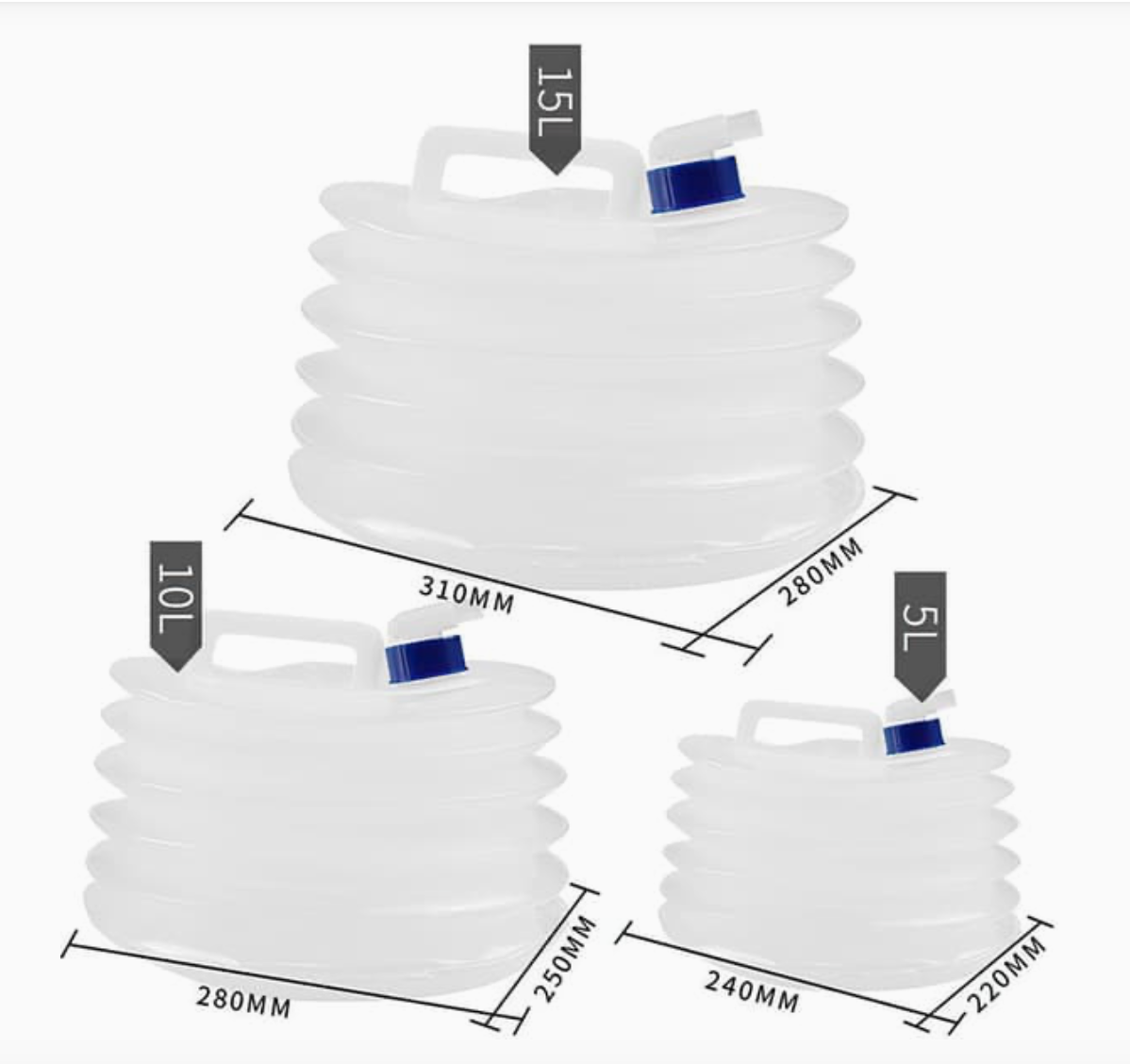 Hopfällbar Vattenbehållare 5–15L-VaruZ-Hemnix