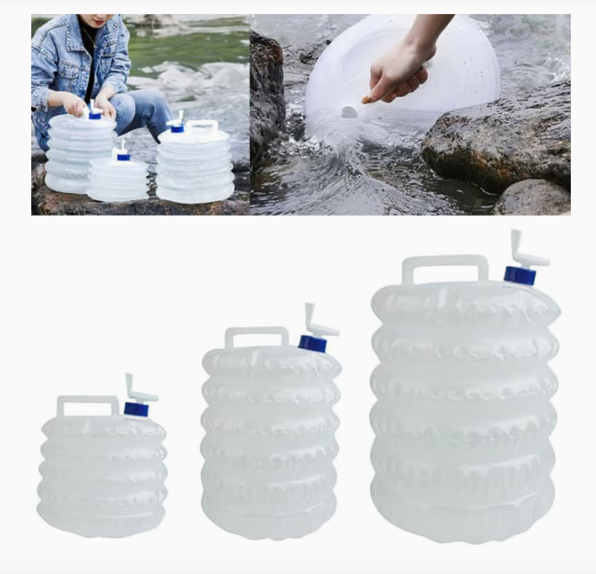 Hopfällbar Vattenbehållare 5–15L-VaruZ-Vattenbehållare 10L-Hemnix