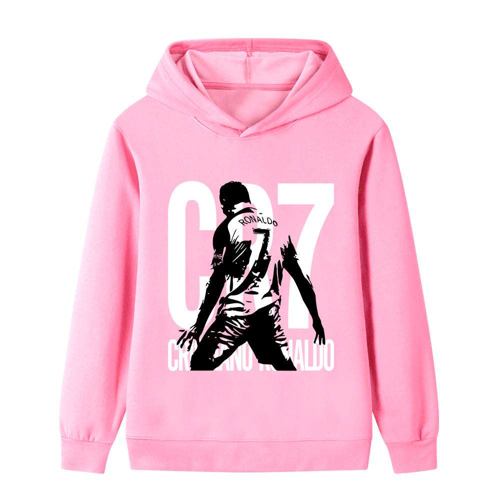 Cristiano Ronaldo Fotbolls Hoodie för Barn - Sportig Footballdinho