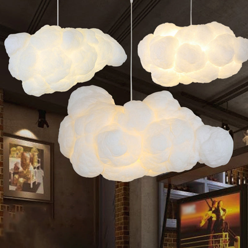 Modern vit designer cloud pendellampa för eleganta sovrum Carvallo