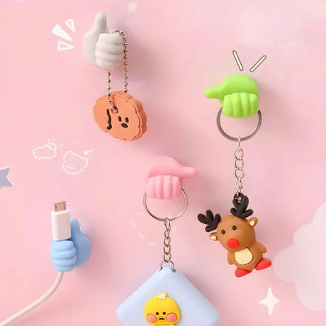 1 set väggkrokar - självhäftande hängare för nycklar, kablar och vardagsföremål MILA Sverige