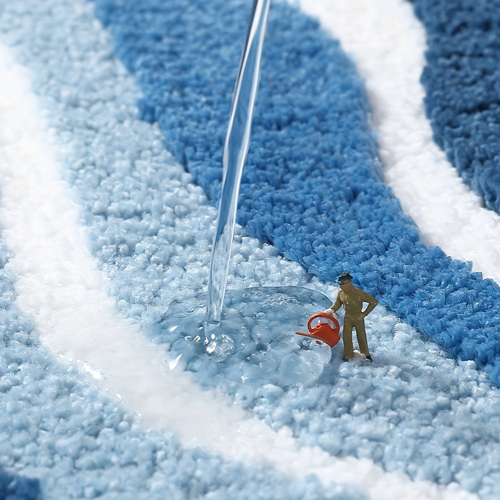 Geometrisk Badmatta – Absorberande och Mjuk med Icke-Halkande Baksida Carvallo