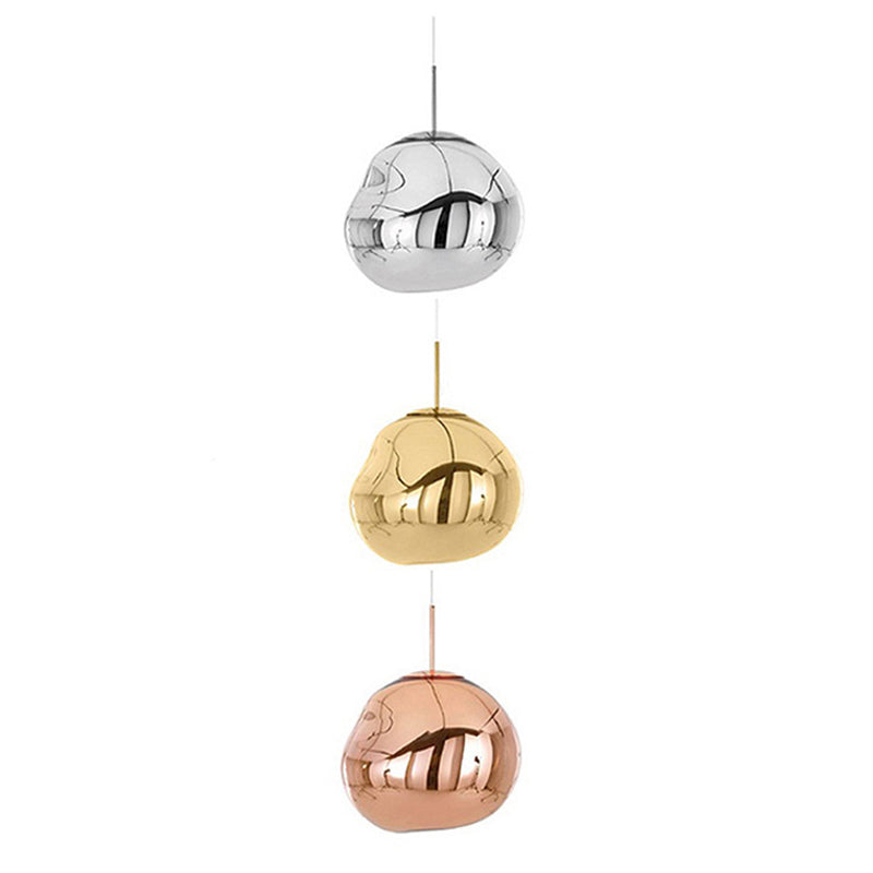 Modern taklampa i silver/röd glas 1 lampa matplats plafondlampa Carvallo