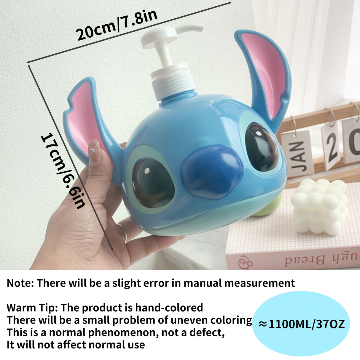 Disney Stitch PVC Schampo Dispenser – Perfekt för Badrum och Kök Carvallo